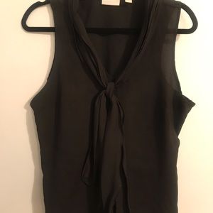 New York and Company sleeveless black blouse